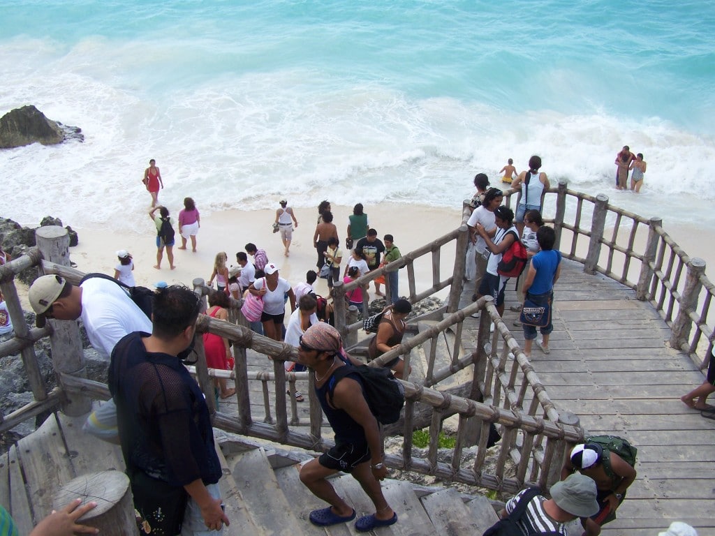 touristes tulum mexique