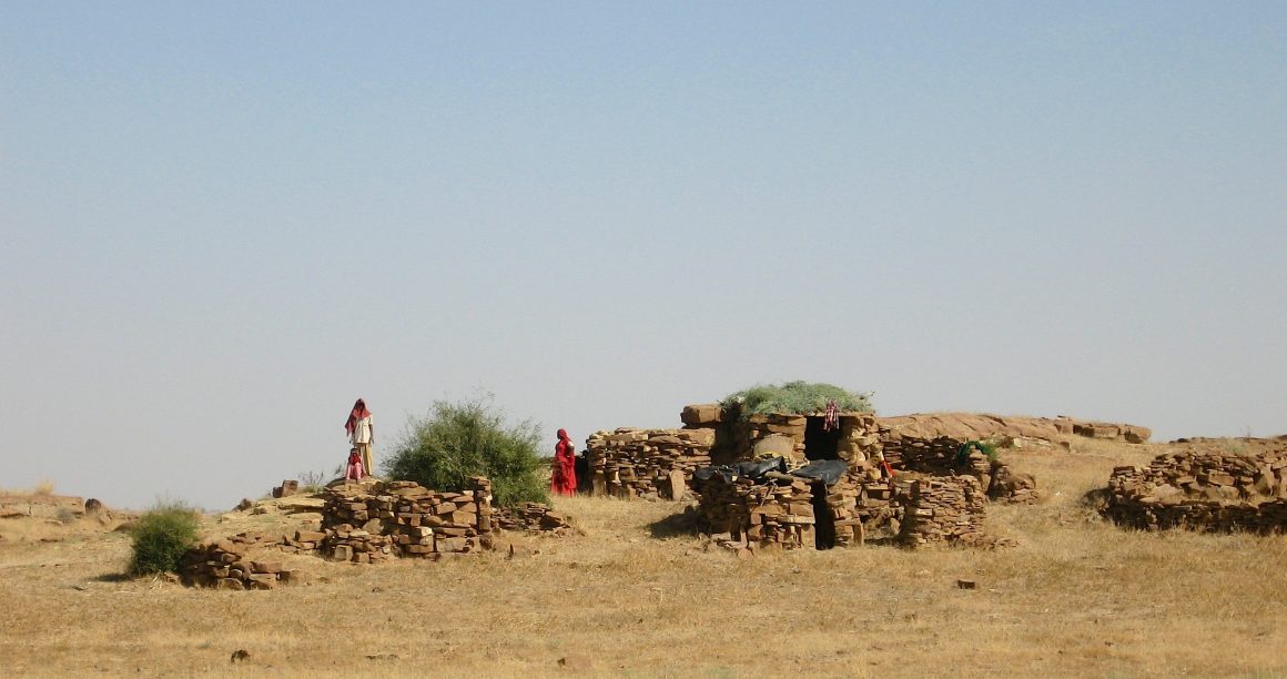 village désert du Thar Jaisalmer Rajasthan