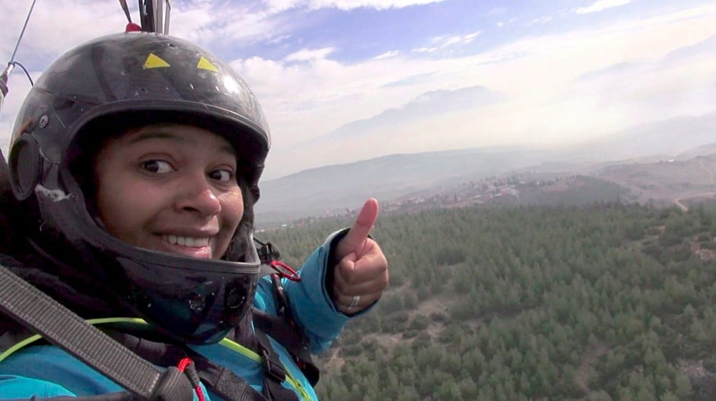 Pamukkale saut en parapente au dessus de Pamukkale