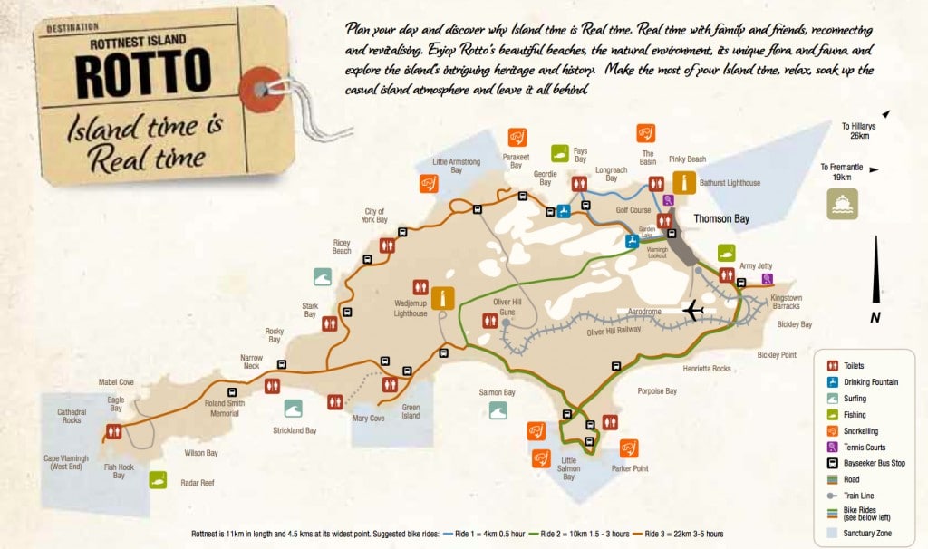 carte de Rottnest Island