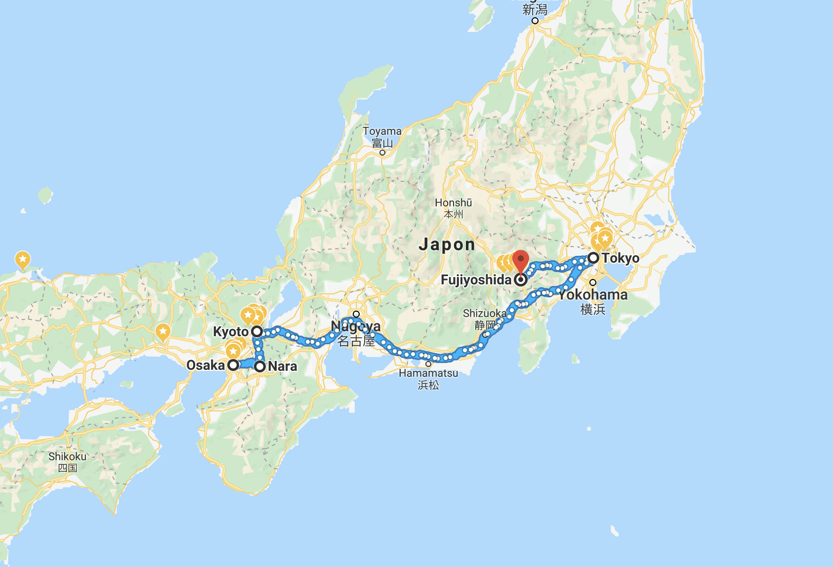 Japon itinéraire voyage